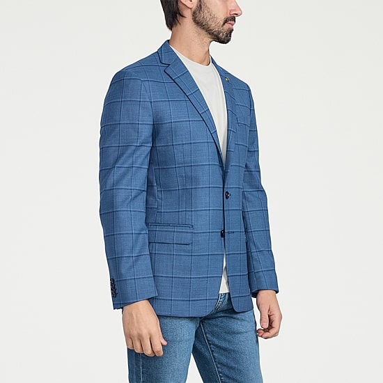 CRICKETEER™ Mens Windowpane Stretch Fabric Regular Fit Sport Coat