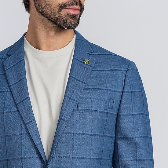 CRICKETEER™ Mens Windowpane Stretch Fabric Regular Fit Sport Coat