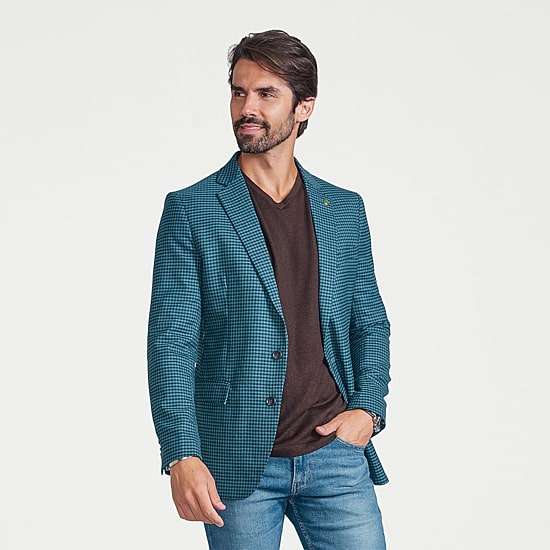 CRICKETEER™ Mens Checked Stretch Fabric Regular Fit Sport Coat
