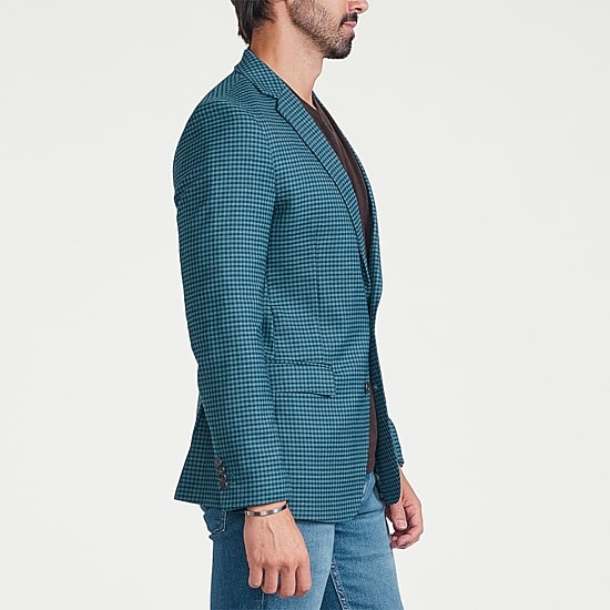 CRICKETEER™ Mens Checked Stretch Fabric Regular Fit Sport Coat