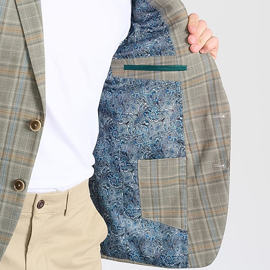 CRICKETEER™ Mens Plaid Stretch Fabric Regular Fit Sport Coat