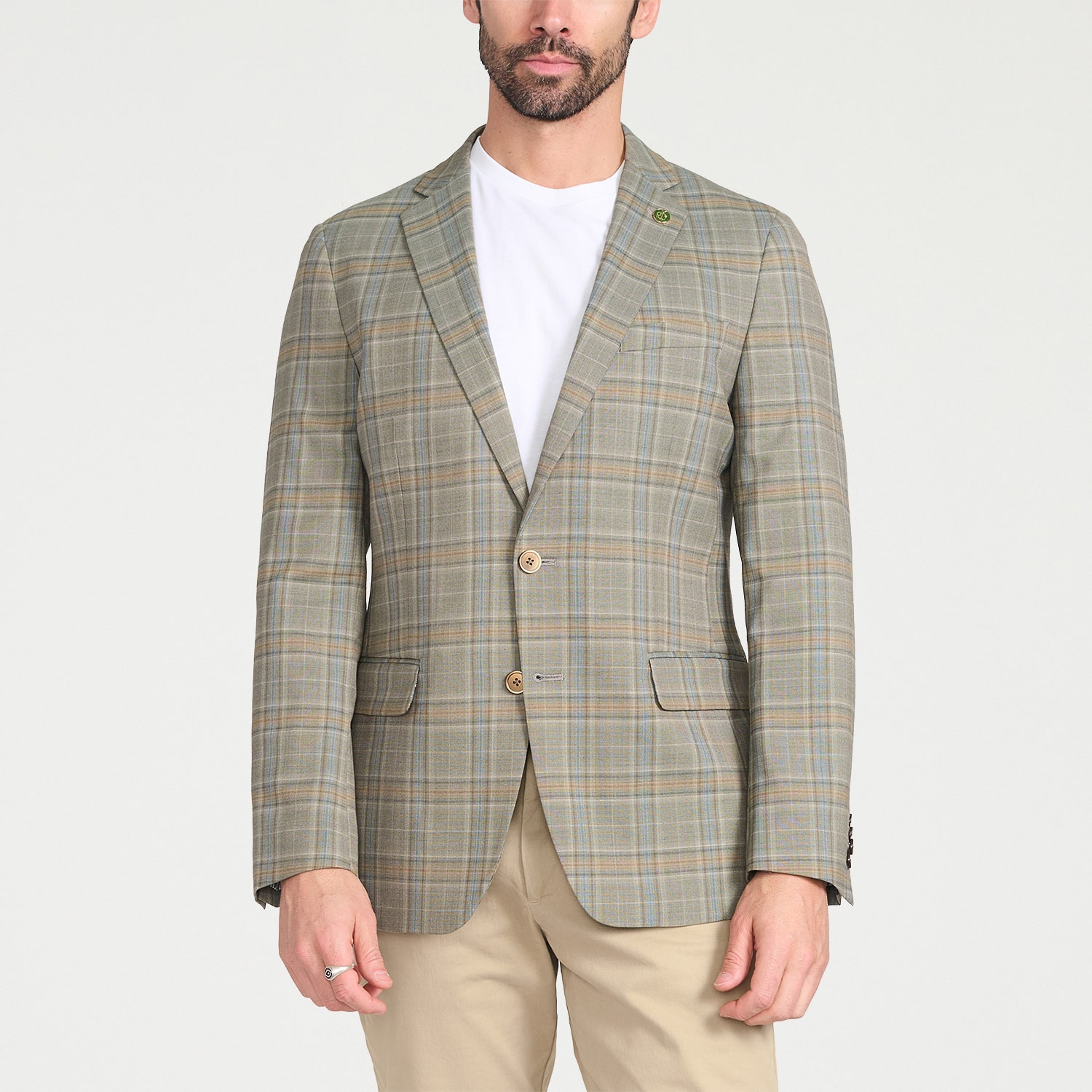 CRICKETEER™ Mens Plaid STRETCH FABRIC Regular Fit Sport Coat