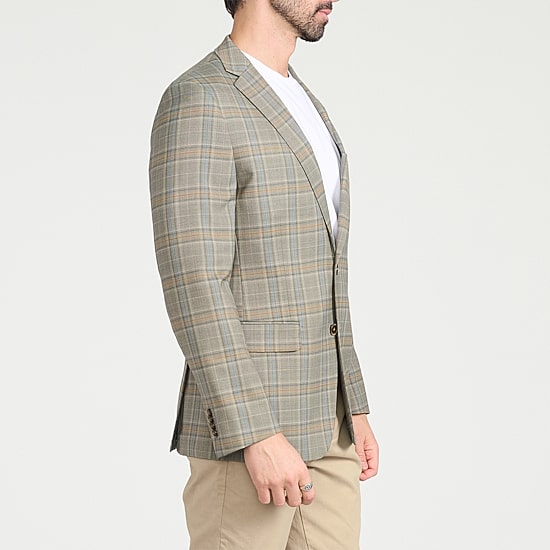 CRICKETEER™ Mens Plaid Stretch Fabric Regular Fit Sport Coat