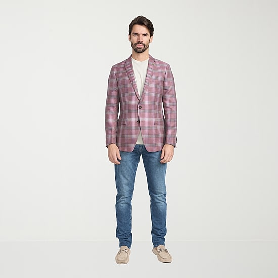 CRICKETEER™ Mens Plaid Stretch Fabric Regular Fit Sport Coat