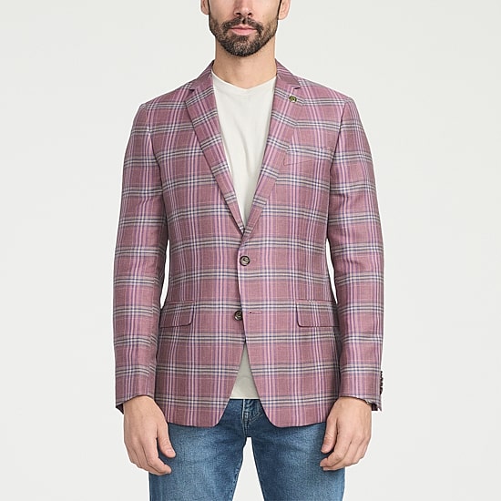 CRICKETEER™ Mens Plaid Stretch Fabric Regular Fit Sport Coat
