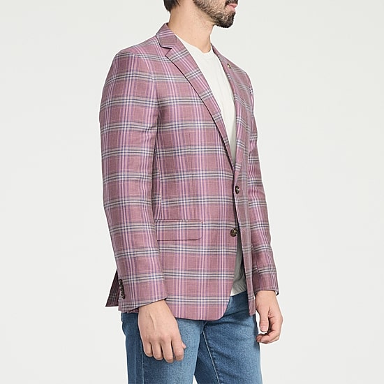 CRICKETEER™ Mens Plaid Stretch Fabric Regular Fit Sport Coat