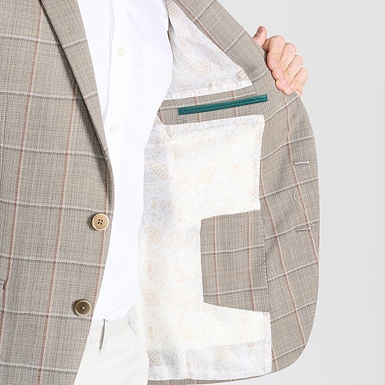 CRICKETEER™ Mens Windowpane Stretch Fabric Regular Fit Sport Coat