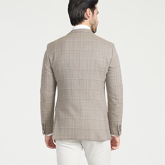CRICKETEER™ Mens Windowpane Stretch Fabric Regular Fit Sport Coat