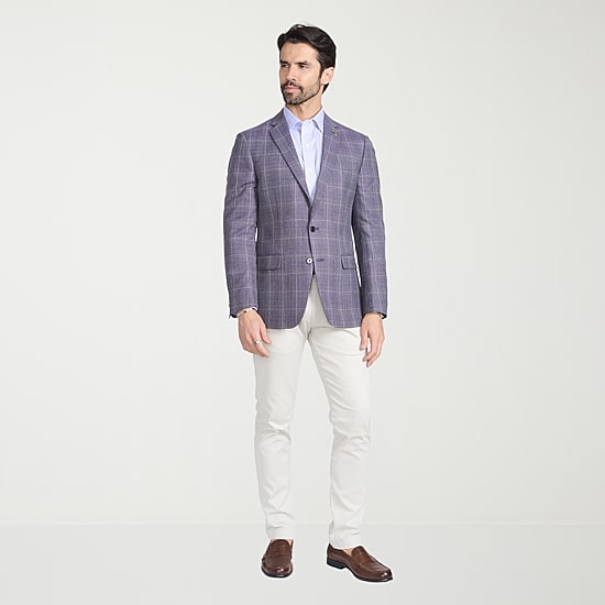 CRICKETEER™ Mens Plaid Stretch Fabric Regular Fit Sport Coat