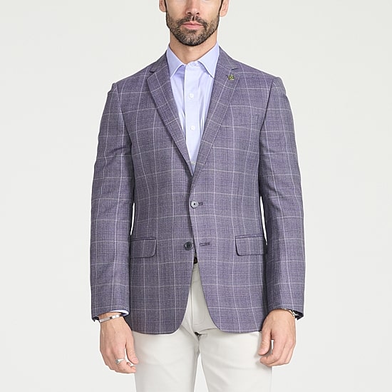 CRICKETEER™ Mens Plaid Stretch Fabric Regular Fit Sport Coat