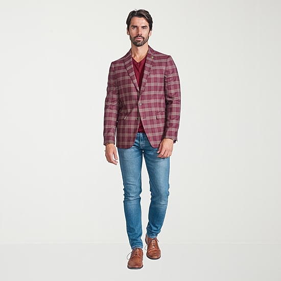 CRICKETEER™ Mens Plaid Stretch Fabric Regular Fit Sport Coat