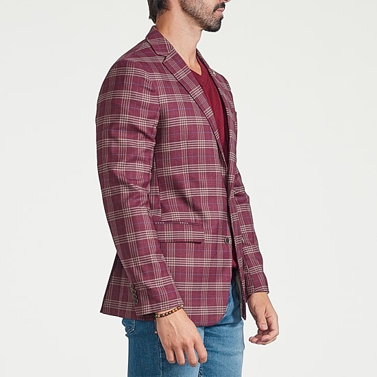 CRICKETEER™ Mens Plaid Stretch Fabric Regular Fit Sport Coat