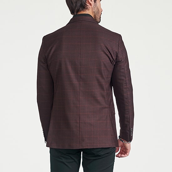 CRICKETEER™ Mens Checked Stretch Fabric Regular Fit Sport Coat