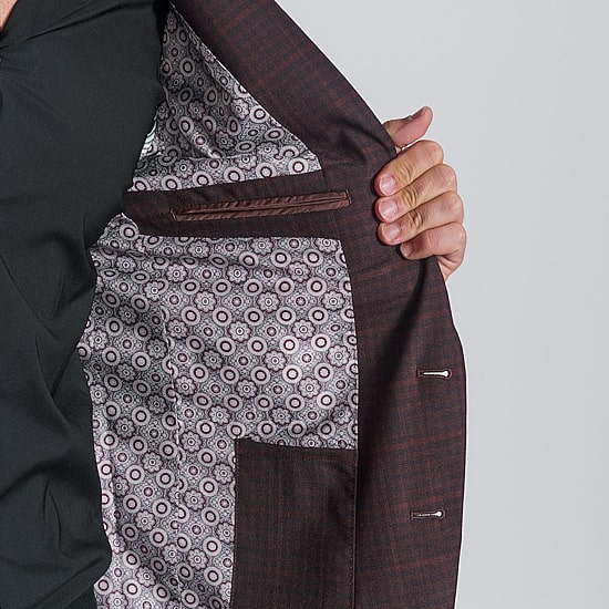 CRICKETEER™ Mens Checked Stretch Fabric Regular Fit Sport Coat