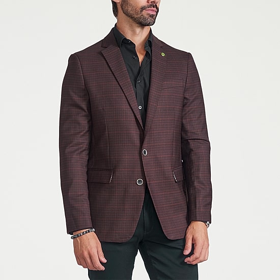 CRICKETEER™ Mens Checked Stretch Fabric Regular Fit Sport Coat