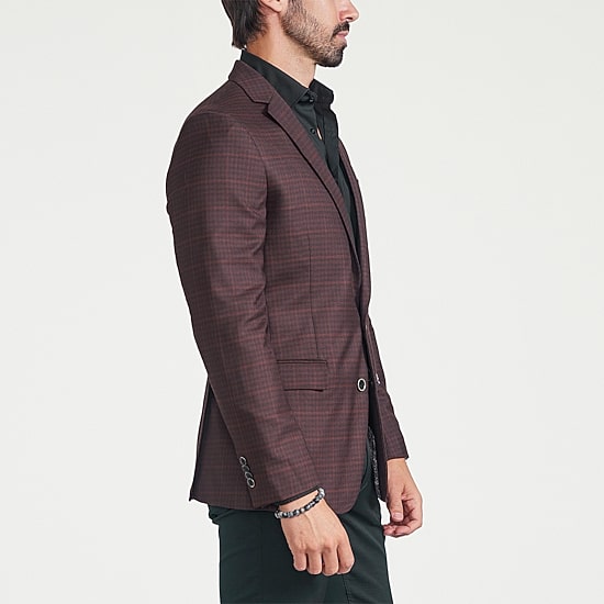 CRICKETEER™ Mens Checked Stretch Fabric Regular Fit Sport Coat