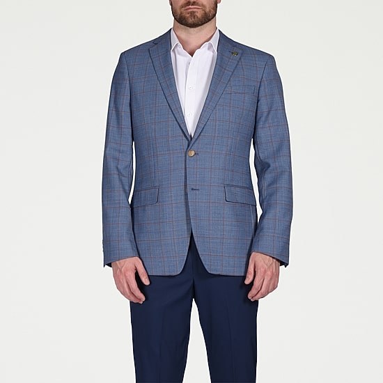 CRICKETEER™ Mens Windowpane Stretch Fabric Regular Fit Sport Coat