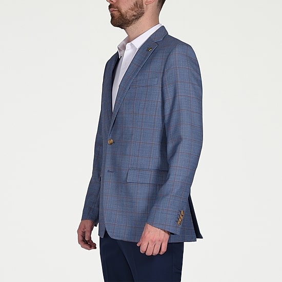 CRICKETEER™ Mens Windowpane Stretch Fabric Regular Fit Sport Coat
