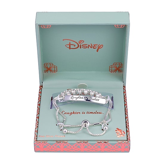 Disney Classics Womens Crystal Mickey Mouse Bolo Bracelet