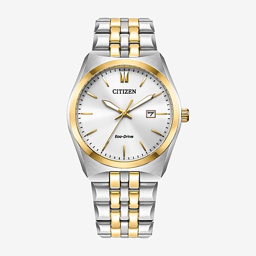 Citizen Corso Mens Two Tone Stainless Steel Bracelet Watch Bm7334-58b, One Size