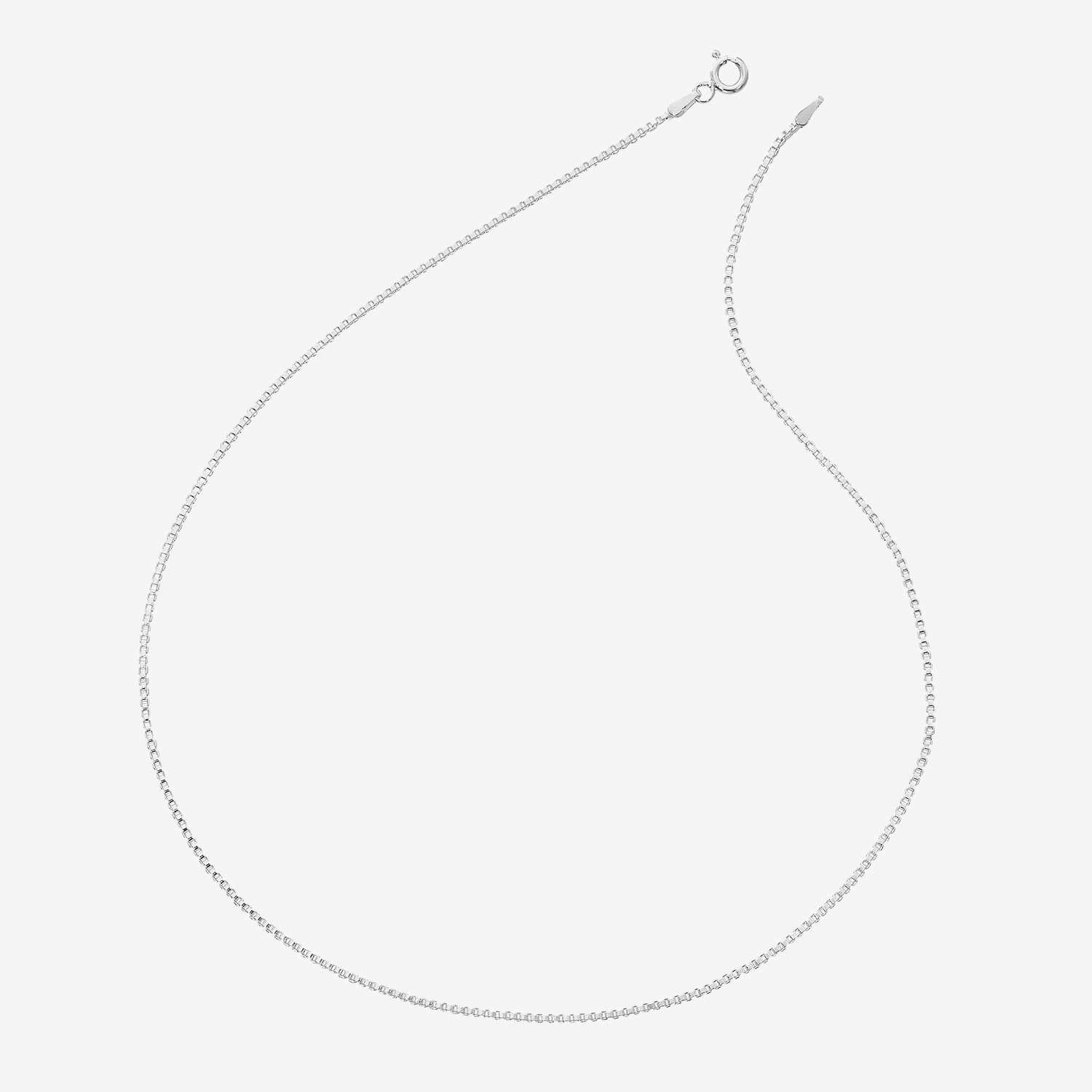 Womens Sterling Silver 20 Inch Box Chain Necklace