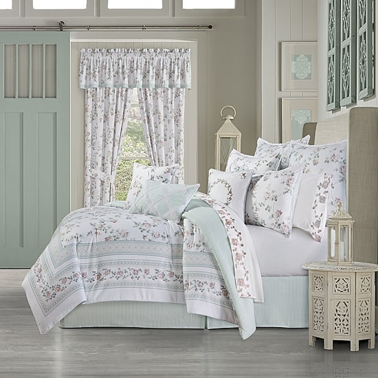 Royal Court Rialto Sage 4-pc. Floral Extra Weight Comforter Set