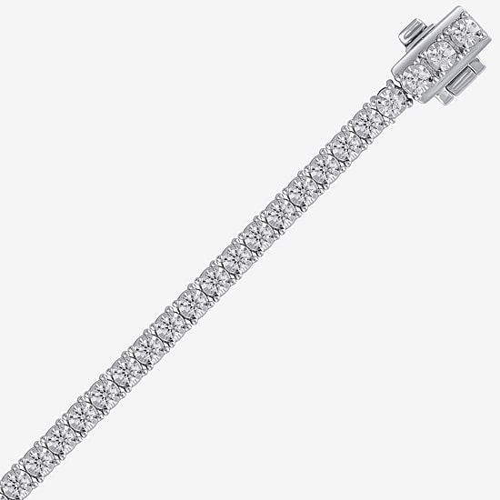 (H-I / I1) 2 CT. T.W. Lab Grown White Diamond 10K White or Yellow Gold 7.25 Inch Tennis Bracelet