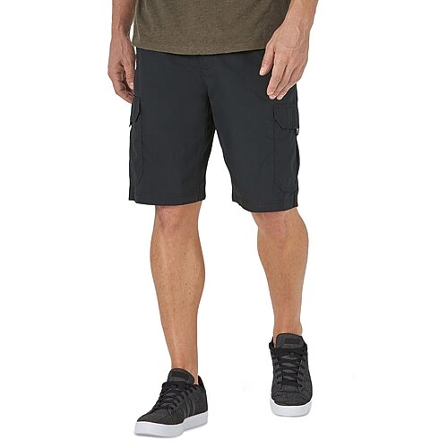 Lee Men's 10.5" Extreme Motion Crossroad Relaxed Fit Cargo Shorts, 38, Black