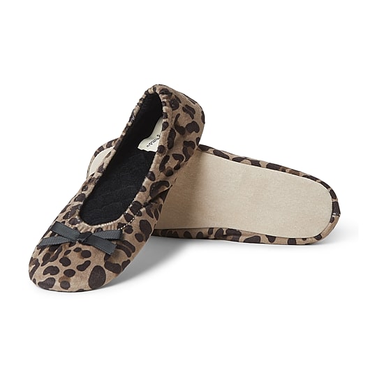 Dearfoams Layla Womens Ballerina Slippers