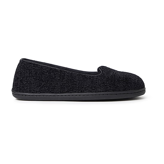 Dearfoams Rebecca Chenille Closed Back Womens Memory Foam Slip-On Slippers