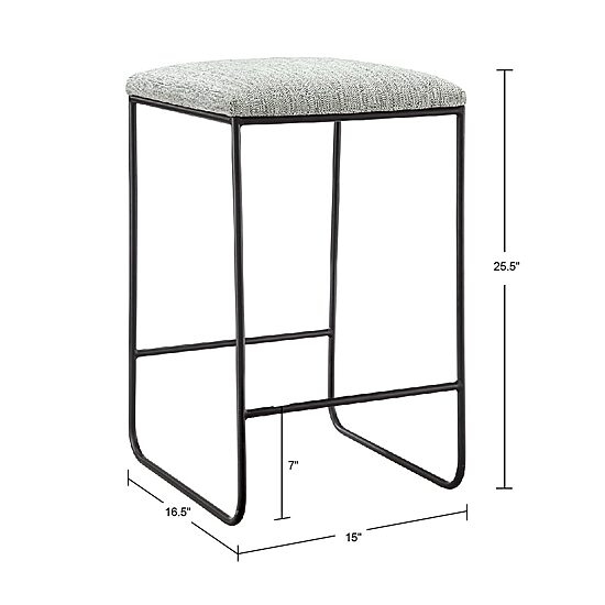 Martha Stewart Hastings Counter Height Upholstered Bar Stool