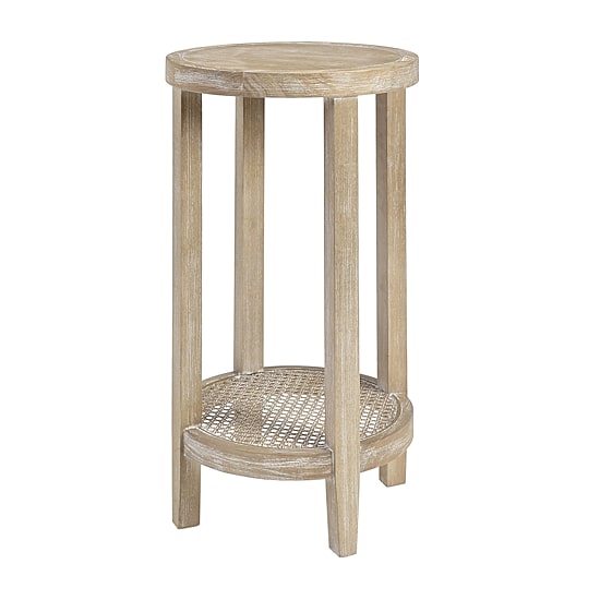 Martha Stewart Harley Round Cane Chairside Table