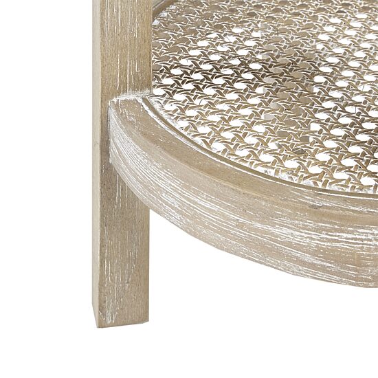 Martha Stewart Harley Round Cane Chairside Table