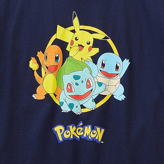 Little & Big Kid Boys Crew Neck Short Sleeve Regular Fit Pokemon Graphic T-Shirt