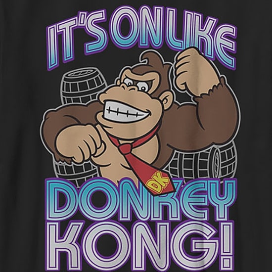 Little & Big Kid Boys Crew Neck Short Sleeve Regular Fit Donkey Kong Super Mario Graphic T-Shirt