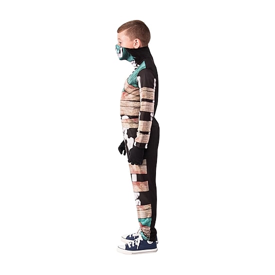 Little & Big Kid Boys Half Masked Skeleton Costume