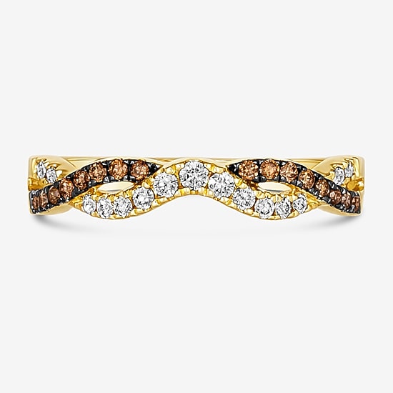Levian Corp Le Vian Womens 1/4 CT. T.W. Natural Champagne Diamond 14K Gold Band