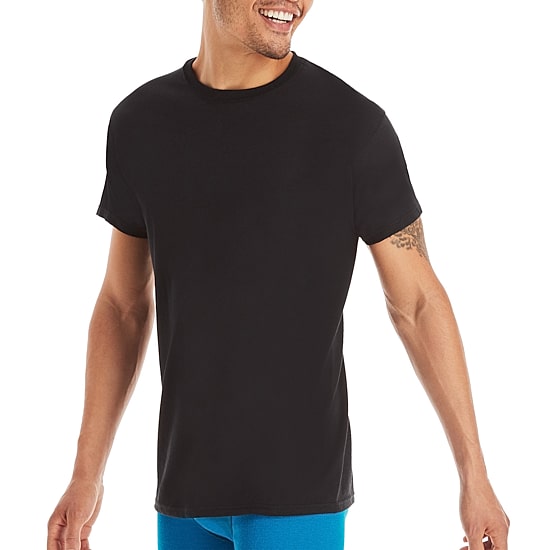 Hanes Comfortsoft Mens 4 Pack Short Sleeve Crew Neck Moisture Wicking T-Shirt