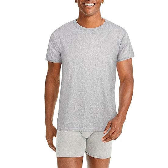 Hanes Comfortsoft Mens 4 Pack Short Sleeve Crew Neck Moisture Wicking T-Shirt
