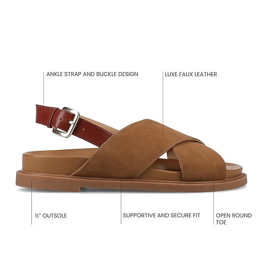 Journee Collection Womens Marinna Flat Sandals