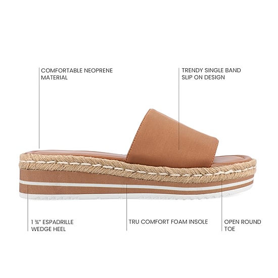Journee Collection Womens Rosey Slide Sandals
