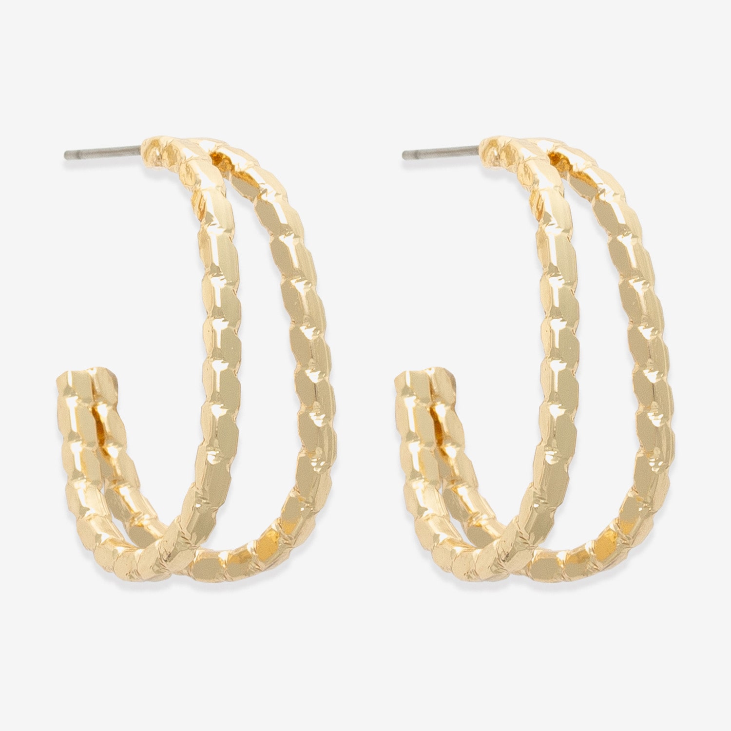Bold Elements Womens 20.2mm Hoop Earrings