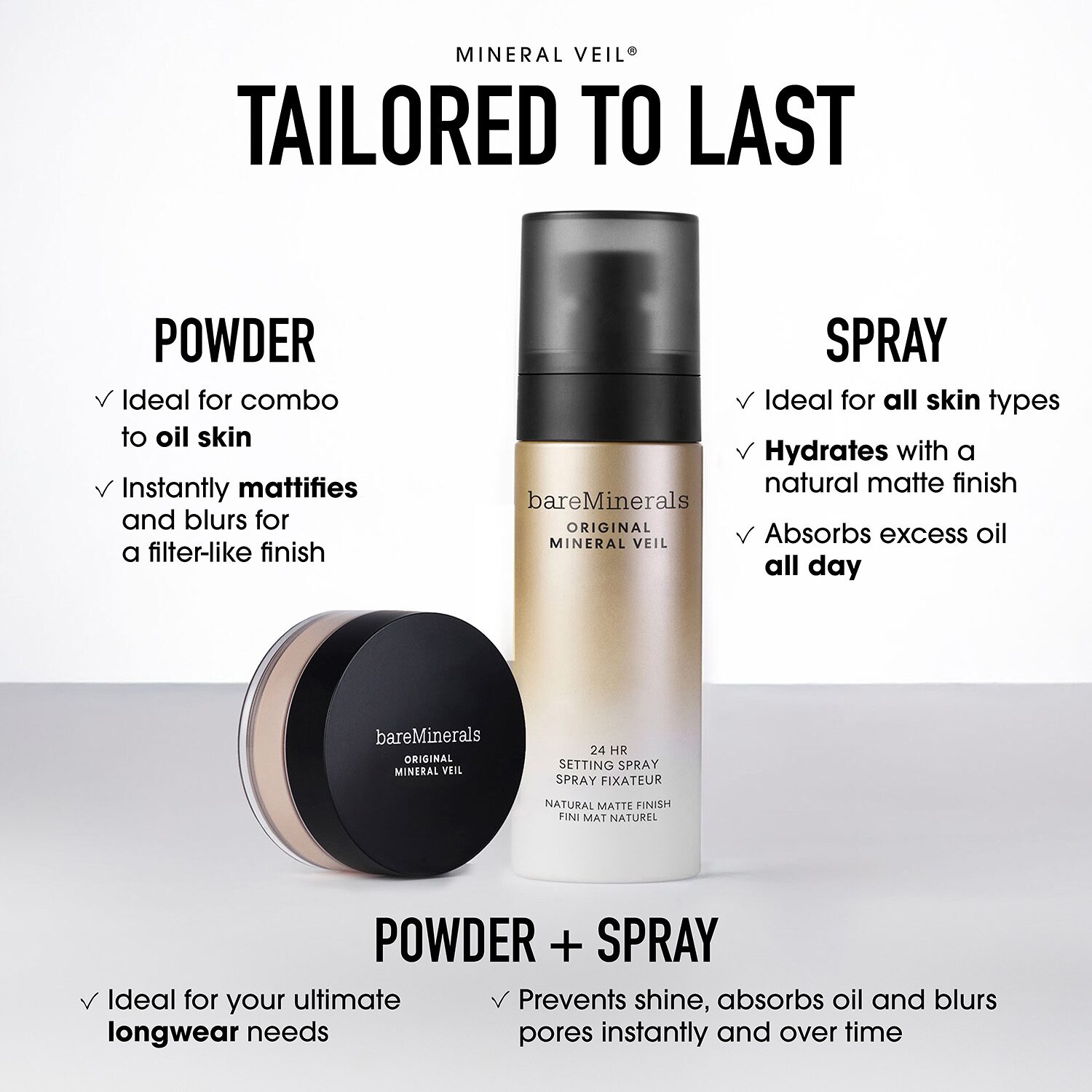 bareMinerals Original Mineral Veil 24hr Natural Matte Setting Spray