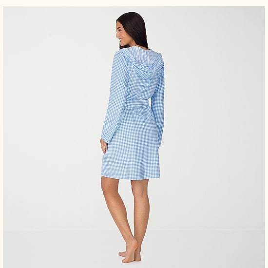 Cuddl Duds Womens Short Length Long Sleeve Robe