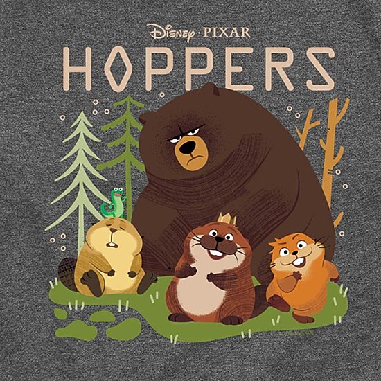Disney Collection Little & Big Kid Boys Crew Neck Short Sleeve Regular Fit Hoppers Graphic T-Shirt
