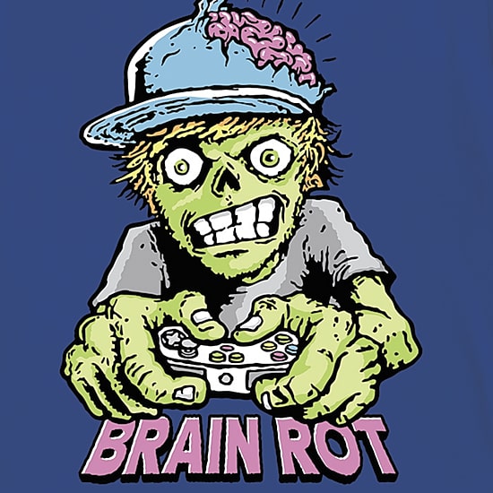 Brain Rot Little & Big Kid Boys Crew Neck Short Sleeve Regular Fit Graphic T-Shirt