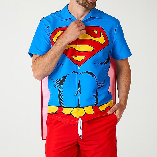 Novelty Mens Short Sleeve Regular Fit Superman Graphic T-Shirt