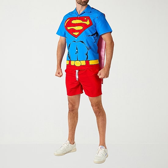 Novelty Mens Short Sleeve Regular Fit Superman Graphic T-Shirt