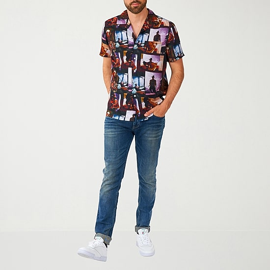 Novelty Mens Round Neck Short Sleeve Regular Fit Graphic T-Shirt