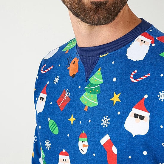 Novelty Mens Crew Neck Long Sleeve Regular Fit Graphic T-Shirt
